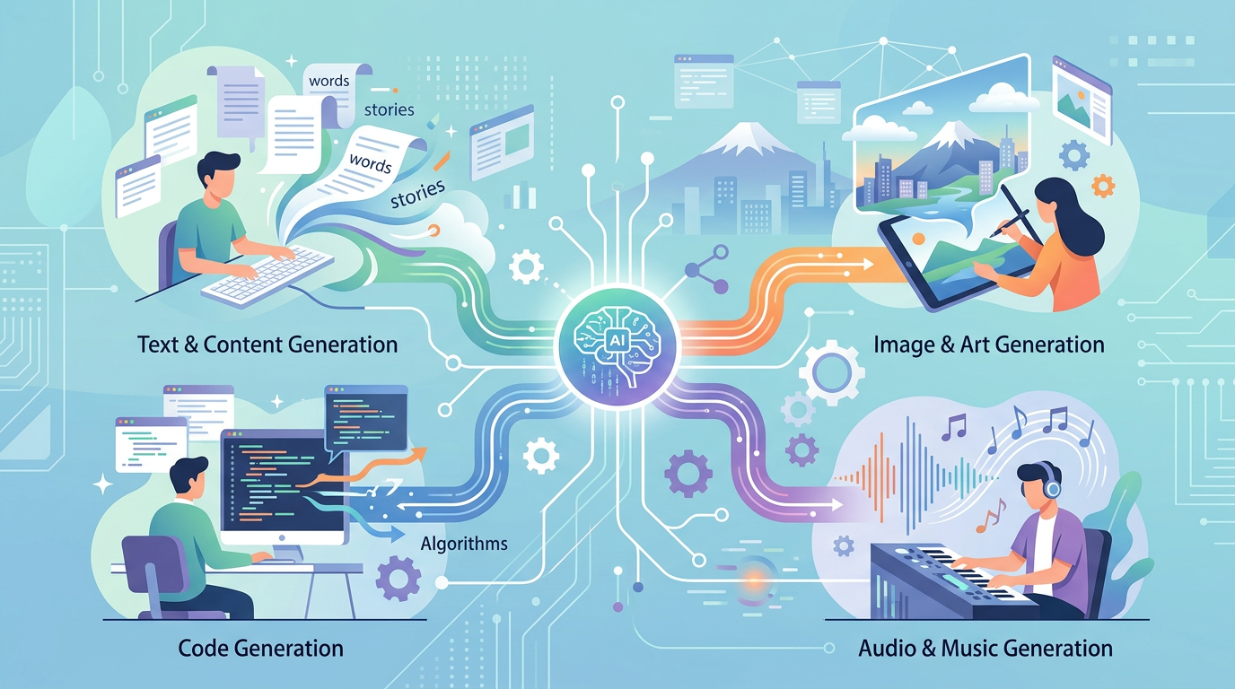 生成AIの種類：仕組みと活用事例