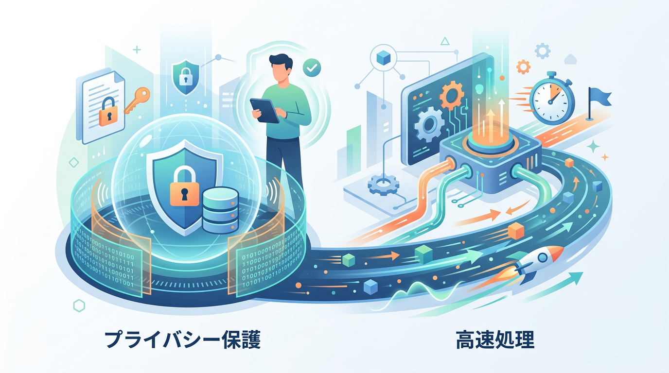 メリット：プライバシー保護と高速処理